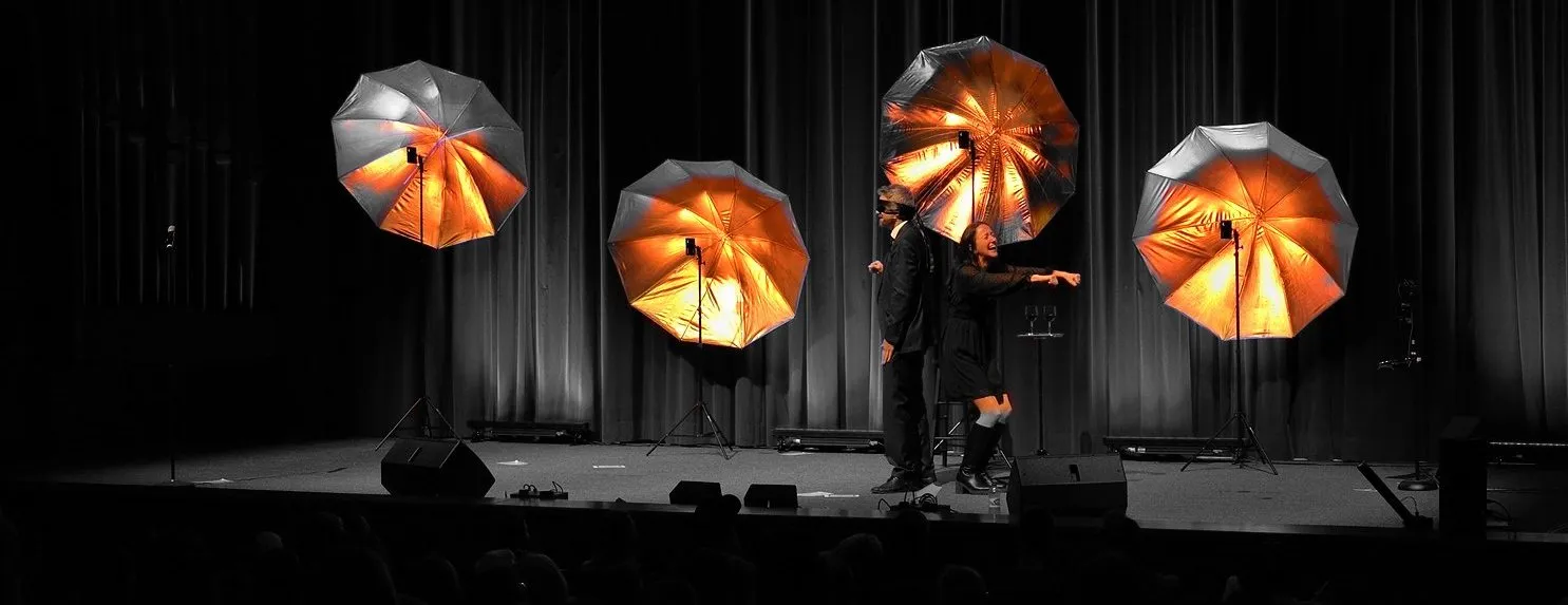 Blindfolded stage show
