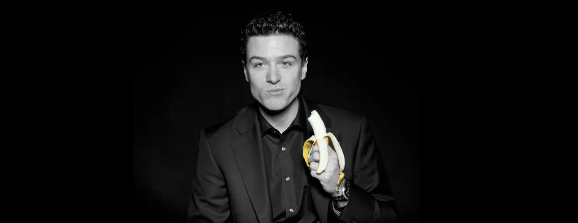 Andre Desery with a banana – then